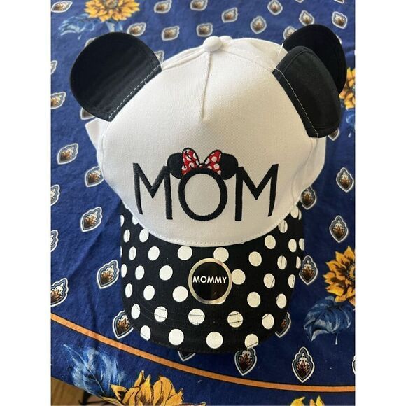 NWT Disney Mommy and Me Matching Mouse Ears Baseball Hats With Polka Dots Adjust - Picture 1 of 6